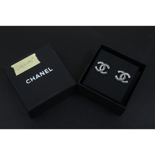 Excellent（Rank SA）｜ CHANEL F19P Coco Mark Rhinestone  Earrings Made In 2019Year｜S26031005