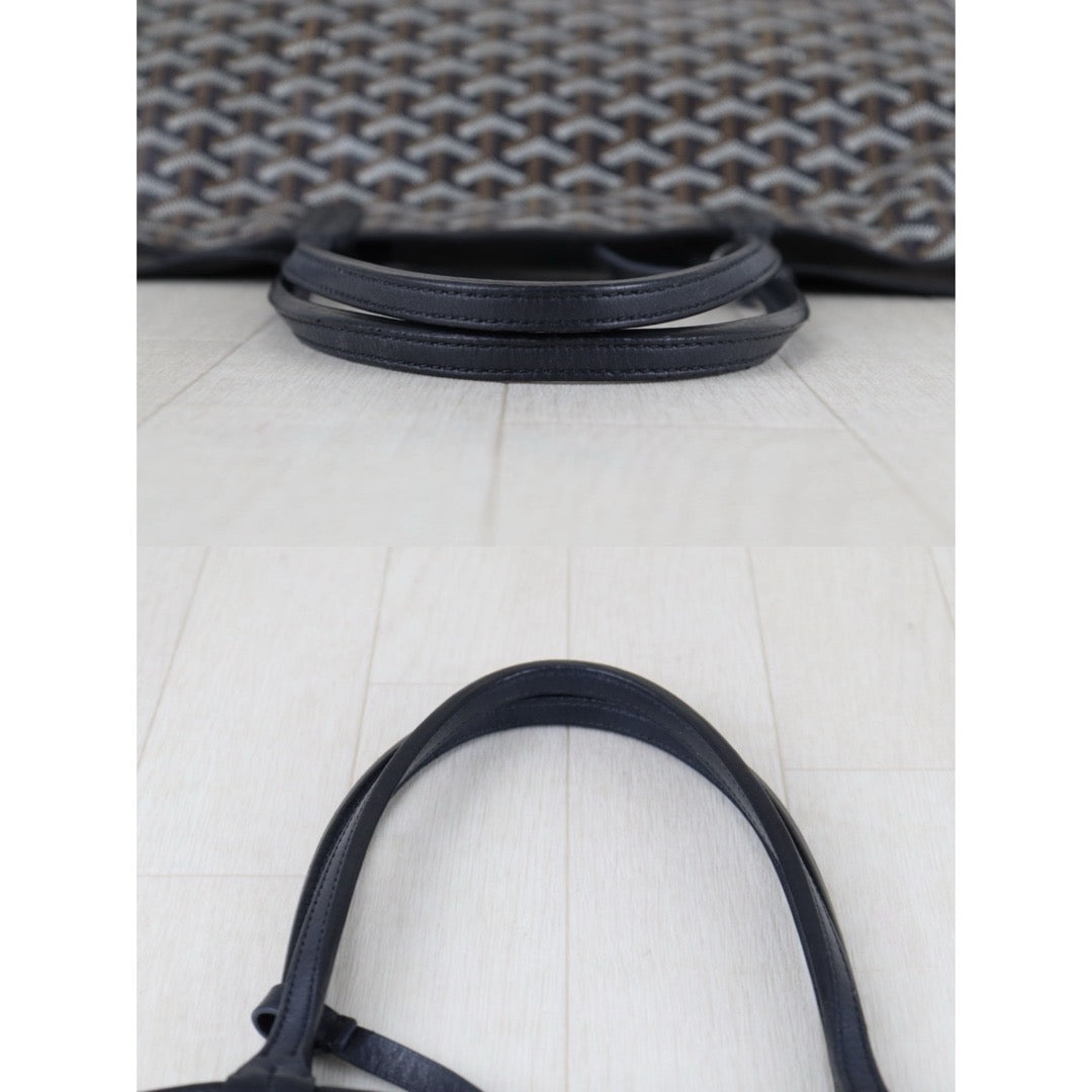 Include Entrupy Certificate of Authenticity｜Good ( Rank AB) ｜ Goyard Saint-Louis MM Tote Bag Black｜S26030825