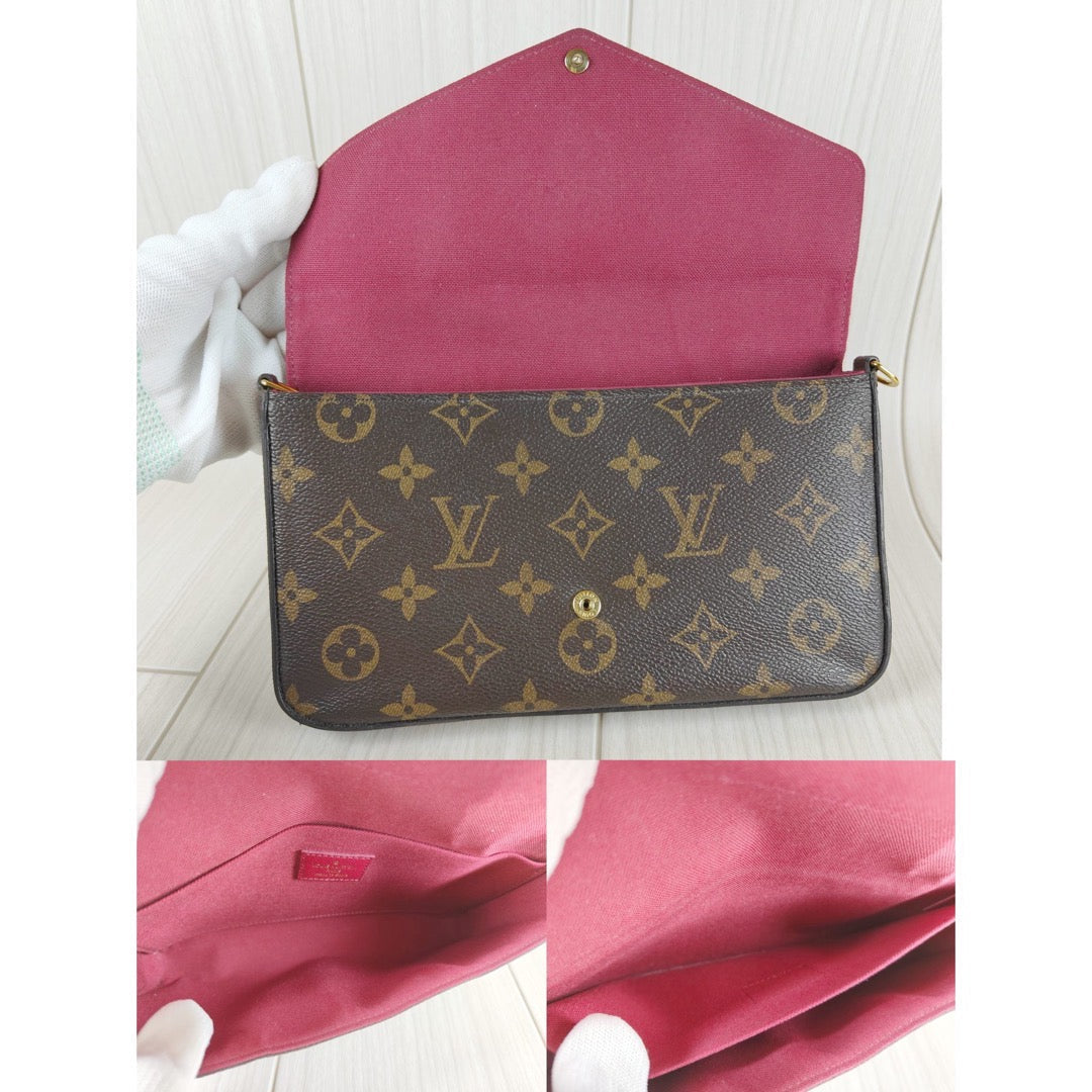 Rank AB ｜LV Monogram Pochette Felicie Shoulder Bag｜S23120401