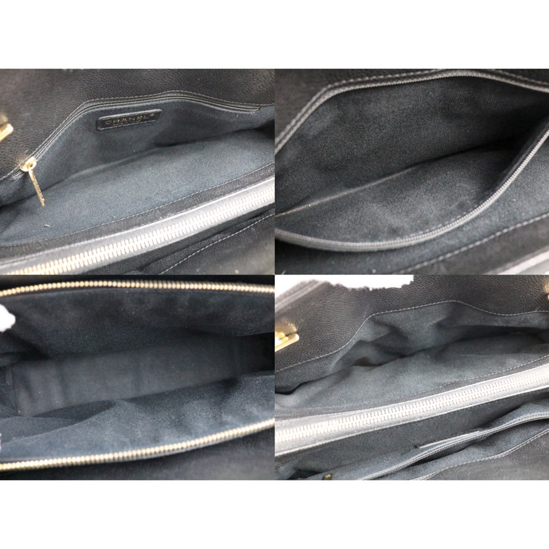 Include Entrupy Certificate of Authenticity｜Very Good ( Rank A)｜ CHANEL Caviar Skin  Matrasse Chain Tote Bag Black Made In 2012-2013Year｜X26051714