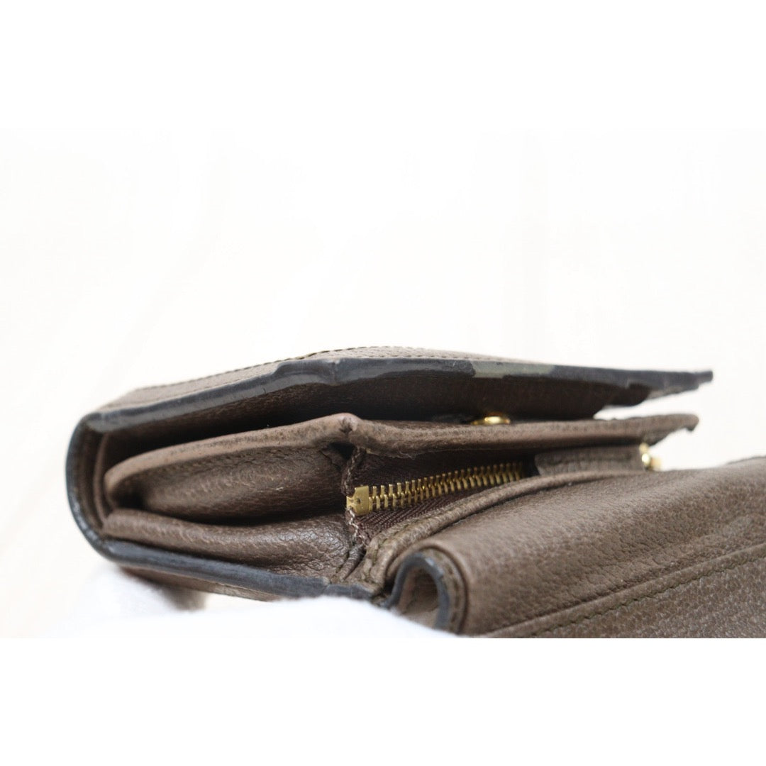 Include Entrupy Certificate of Authenticity｜Fair ( Rank B)｜GUCCI Ophidia GG Campus Brown  Wallet｜26010902