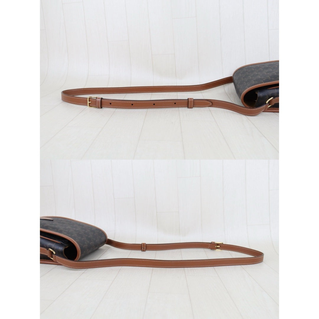 Very Good ( Rank A) ｜ CELINE Macadam Triomphe Cross Body Shoulder Bag Current Model｜S25081011