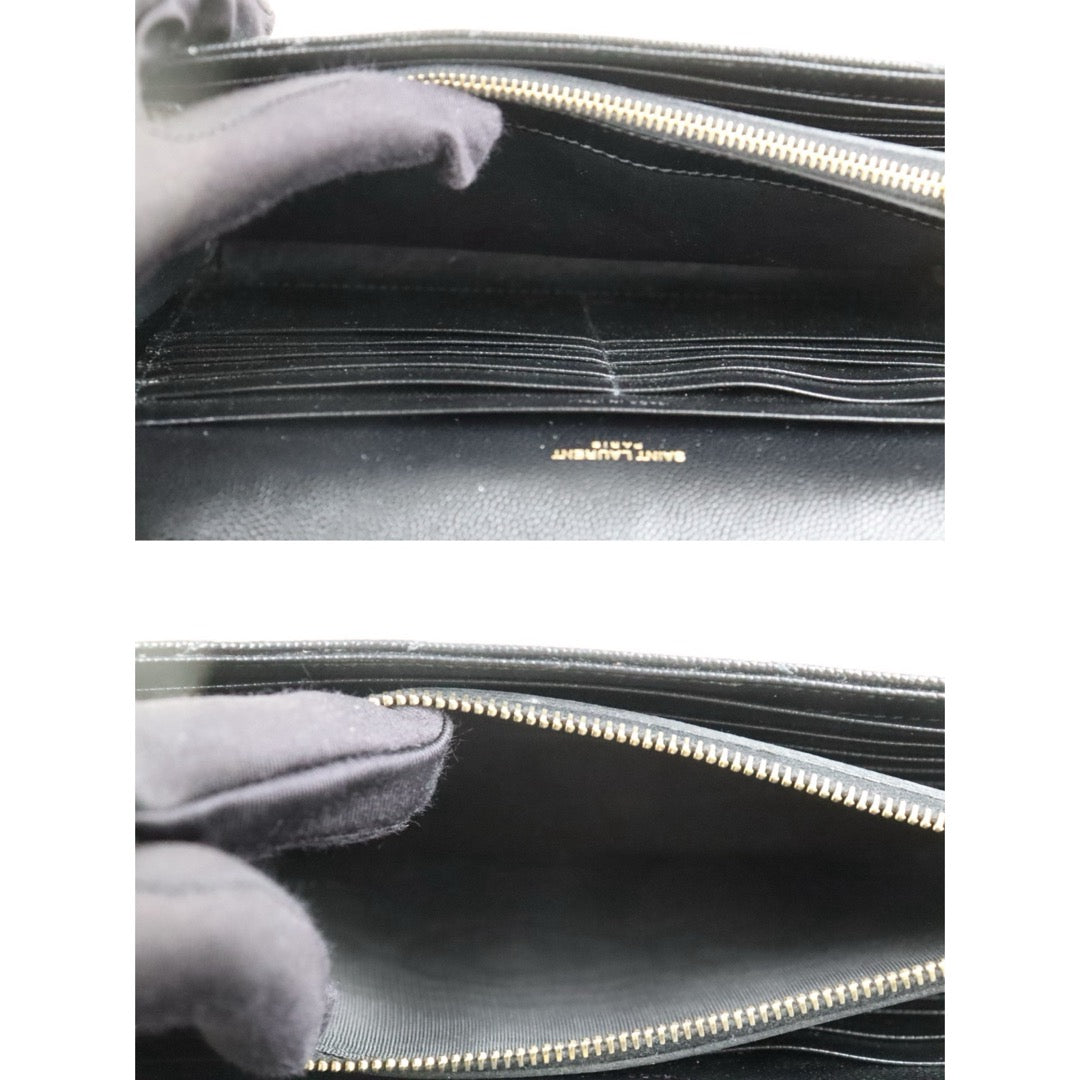 Very Good ( Rank A)｜  Full Set Saint Laurent YSL Caviar Skin Shoulder Bag Black MM｜S25110302