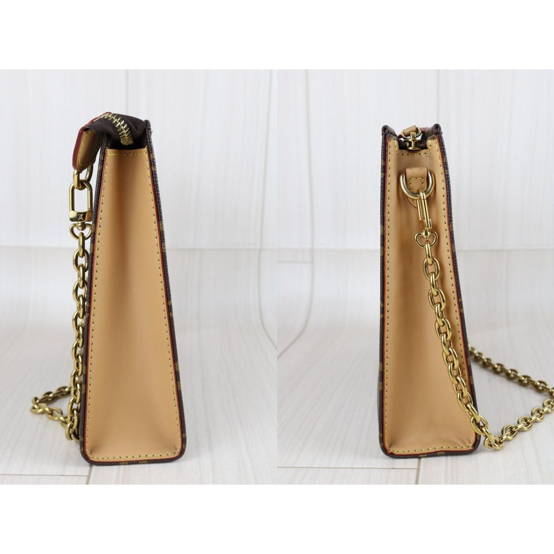 Include Entrupy Certificate of Authenticity｜Very Good ( Rank A) ｜Louis Vuitton Monogram Toiletry Pouch On Chain Bag IC Chips Model｜Z26102102