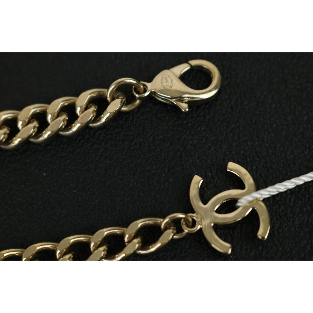 Very Good ( Rank A)｜ CHANEL Coco Mark Chain Rhinestone Chocker Necklace｜F25012310