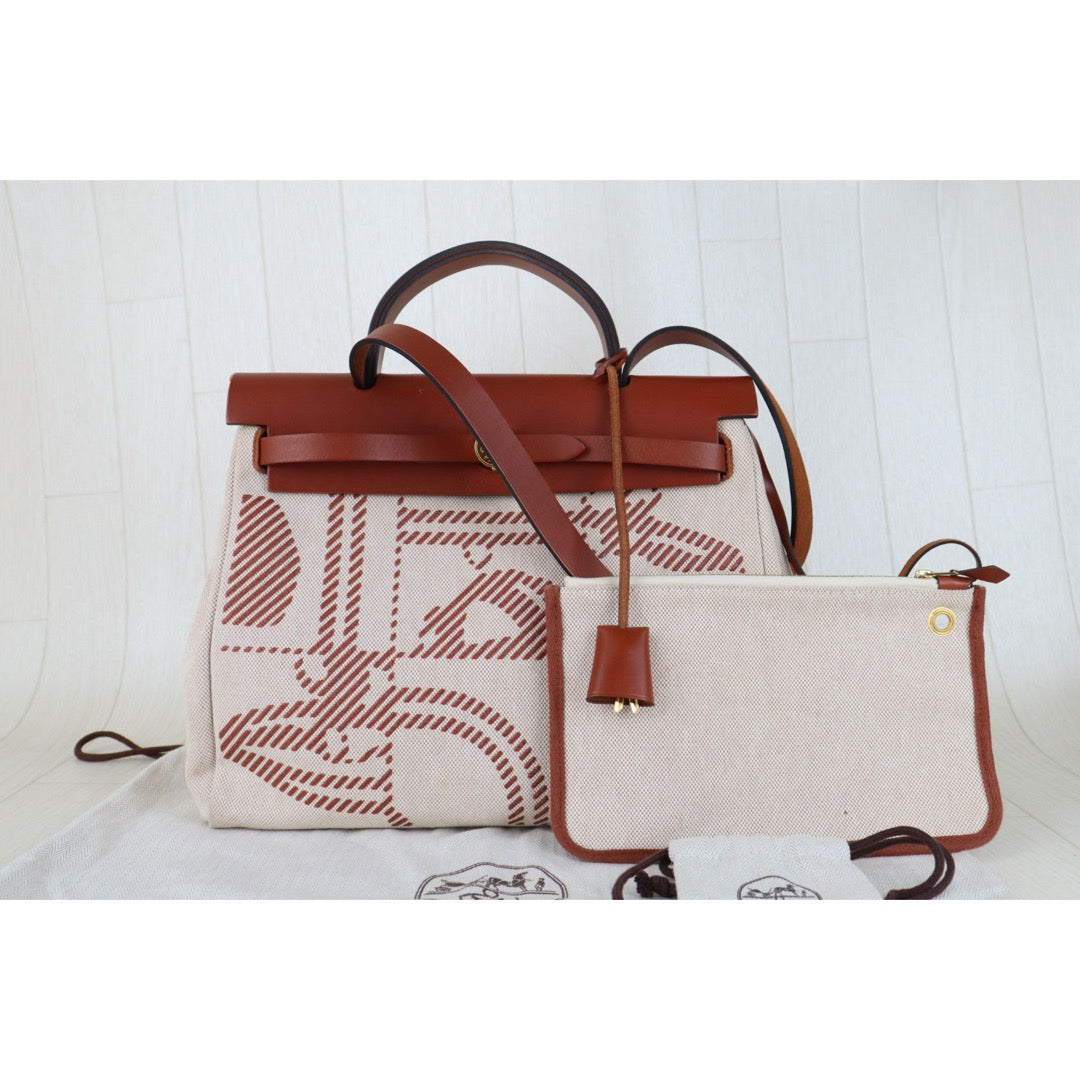 Include Entrupy Certificate of Authenticity｜Very Good ( Rank A)｜ HERMES Herbag Zip 31  Shoulder Bag U Stamp Made In 2022Year｜S26040102