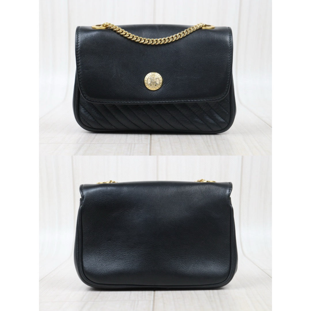 Good ( Rank AB)｜ CELINE Vintage Box Calf Leather Shoulder Bag Black｜24103007