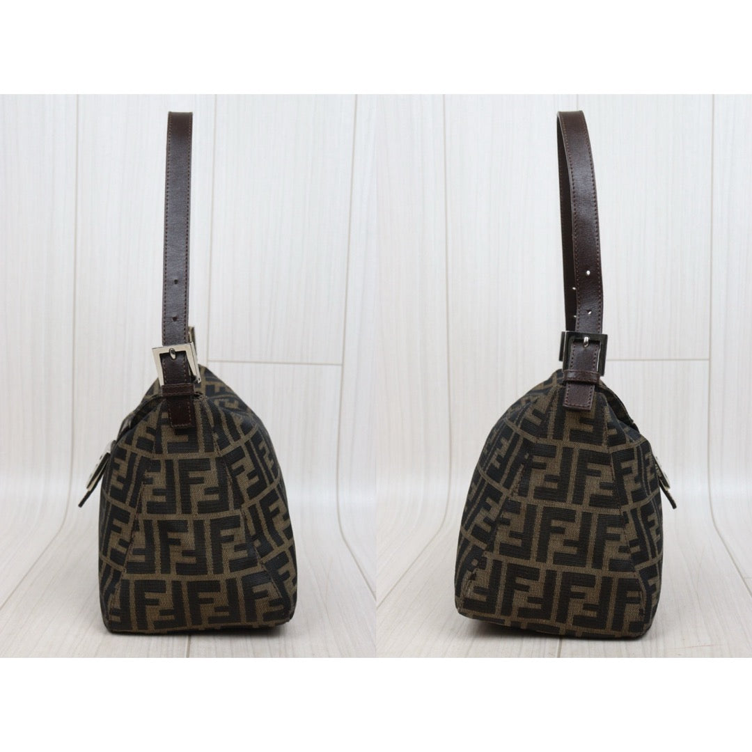 Good ( Rank AB)｜ FENDI Zucca Mamma Shoulder Bag Silver Hardware｜25112506