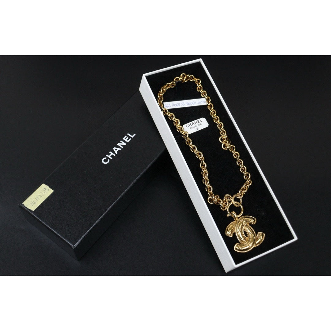 Very Good ( Rank A) ｜  CHANEL Vintage Coco Mark Gold Necklace ｜24112105