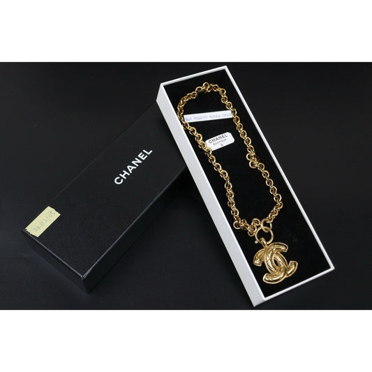 Very Good ( Rank A) ｜  CHANEL Vintage Coco Mark Gold Necklace ｜24112105