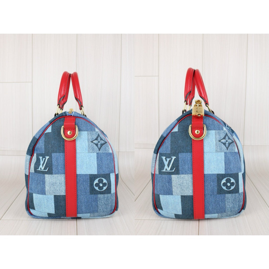 Very Good ( Rank A) ｜ LV Denim Monogram Speedy 30 Hand Bag With Shoulder Strap Limited edition｜B25030106