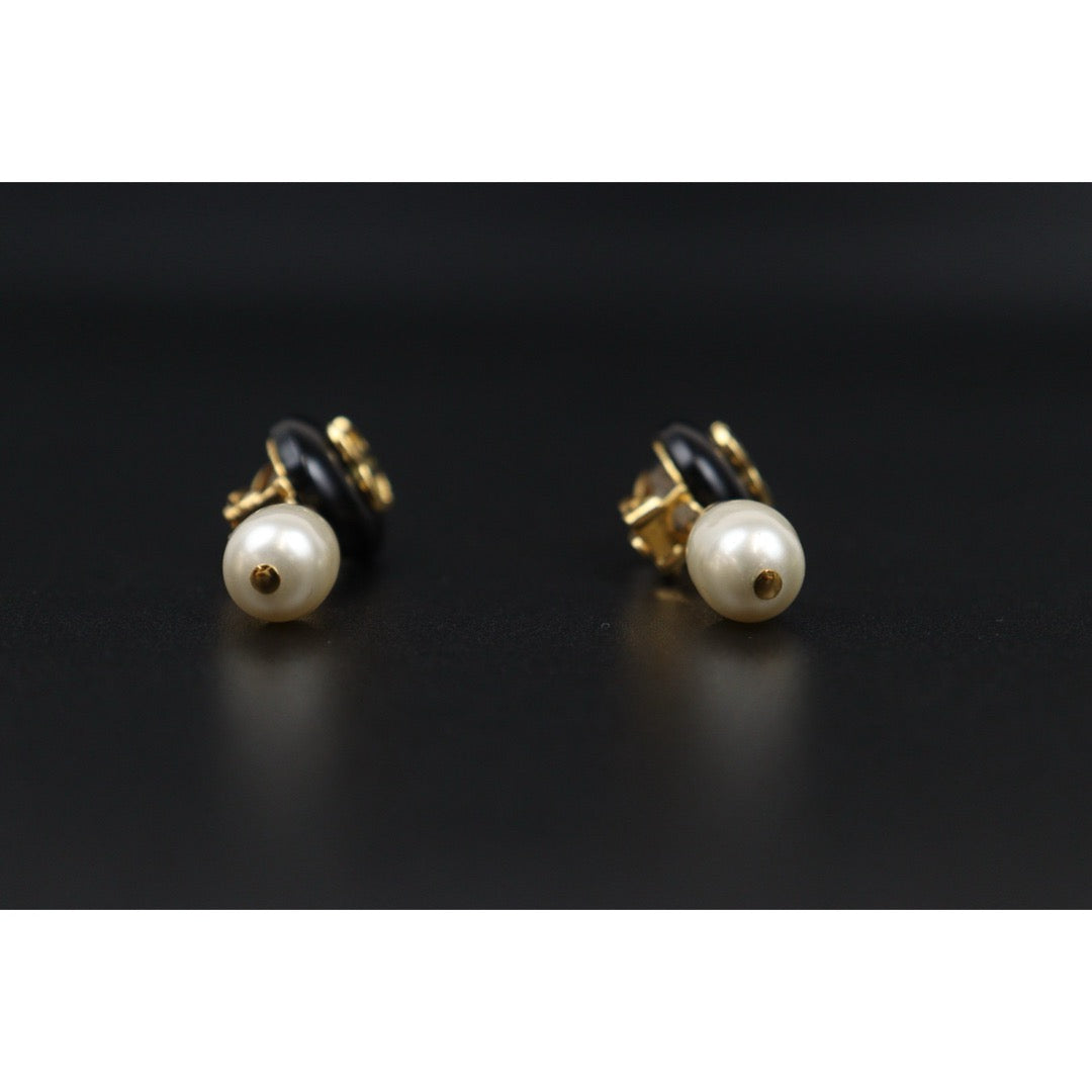 Very Good ( Rank A) ｜CHANEL  COCO Mark  Pearl  Drop  Earrings Made In 1995Year｜25080710