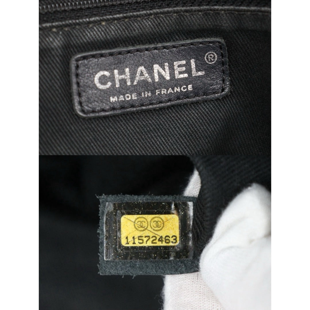 Good ( Rank AB)｜ CHANEL Calf Leather  Matrasse Chain Shoulder Bag Black Made In 2006- 2008Year｜Y25110424