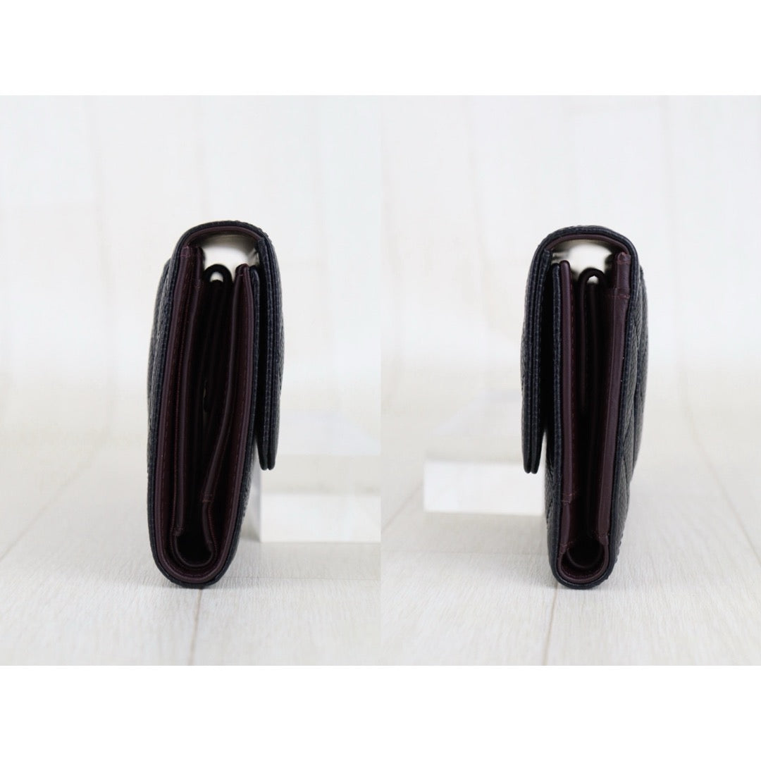 Excellent（Rank SA）｜Chanel Caviar Skin Black  Wallet Made In 2015-2016Year ｜S25061703