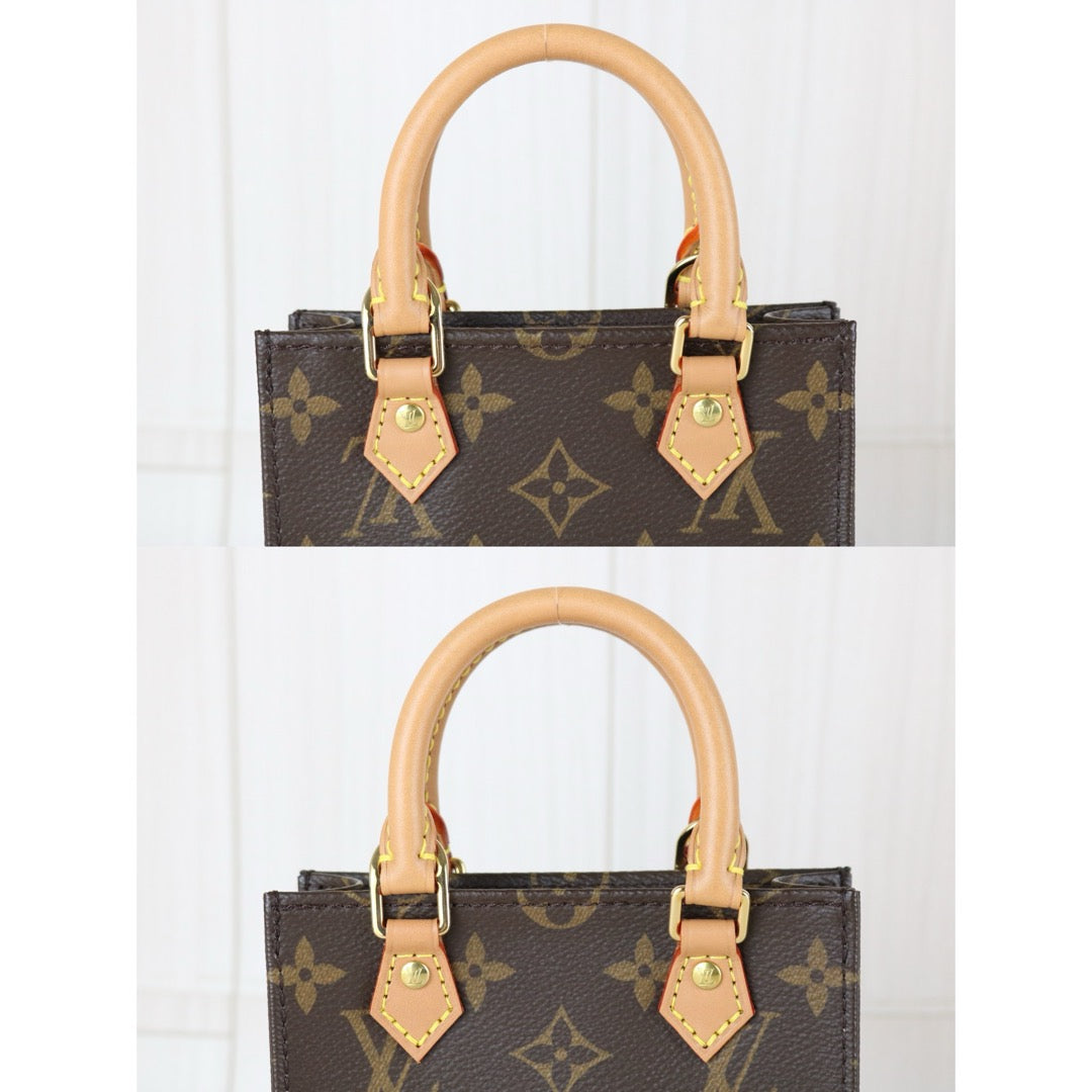 Very Good ( Rank A)｜ LV Monogram Petit Sac Plat MINI Tote Bag Shoulder Bag｜X25091401