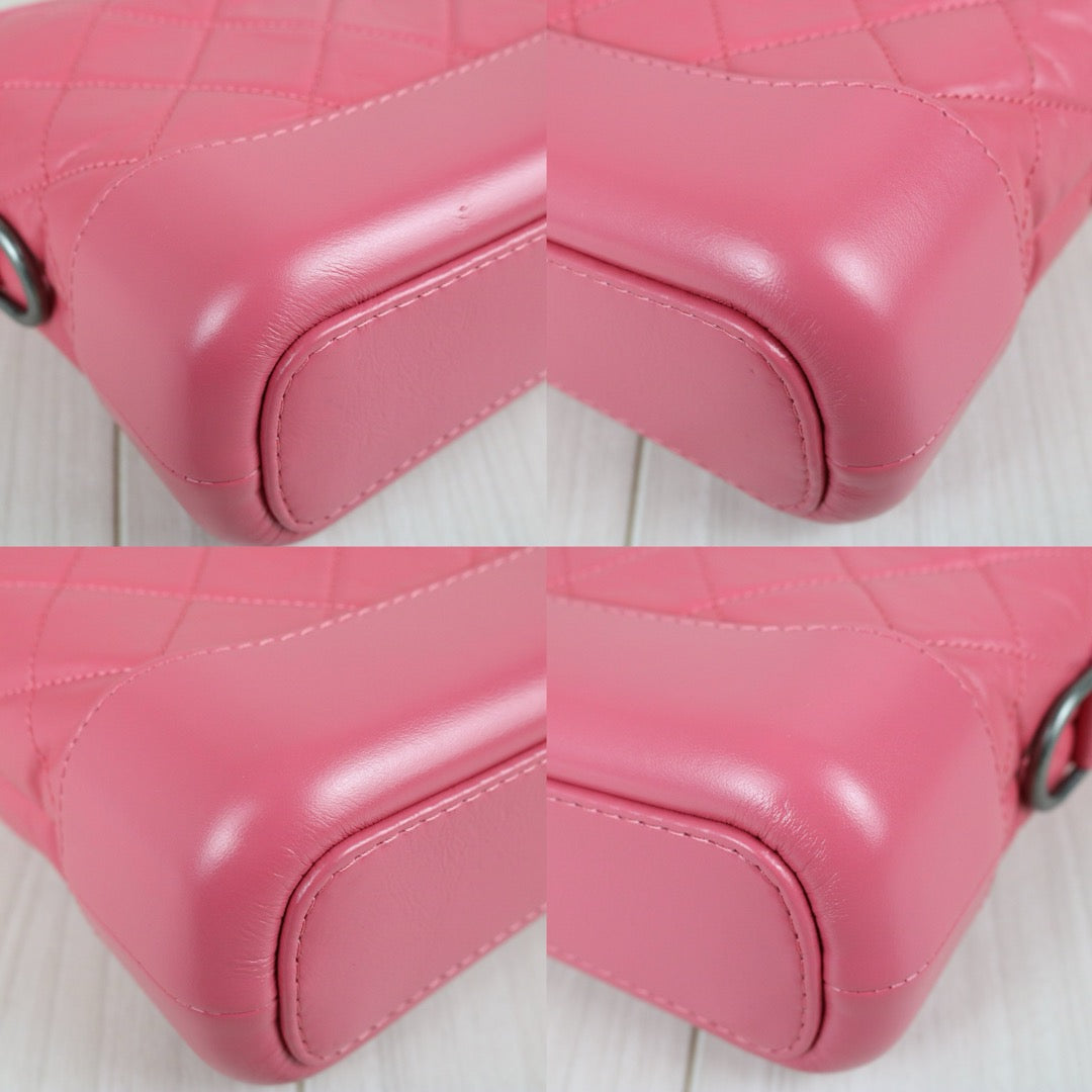 Include Entrupy Certificate of Authenticity｜Very Good ( Rank A) ｜ CHANEL Calf skin Gabrielle Small Shoulder Bag Pink Made In 2020Year｜S26033103