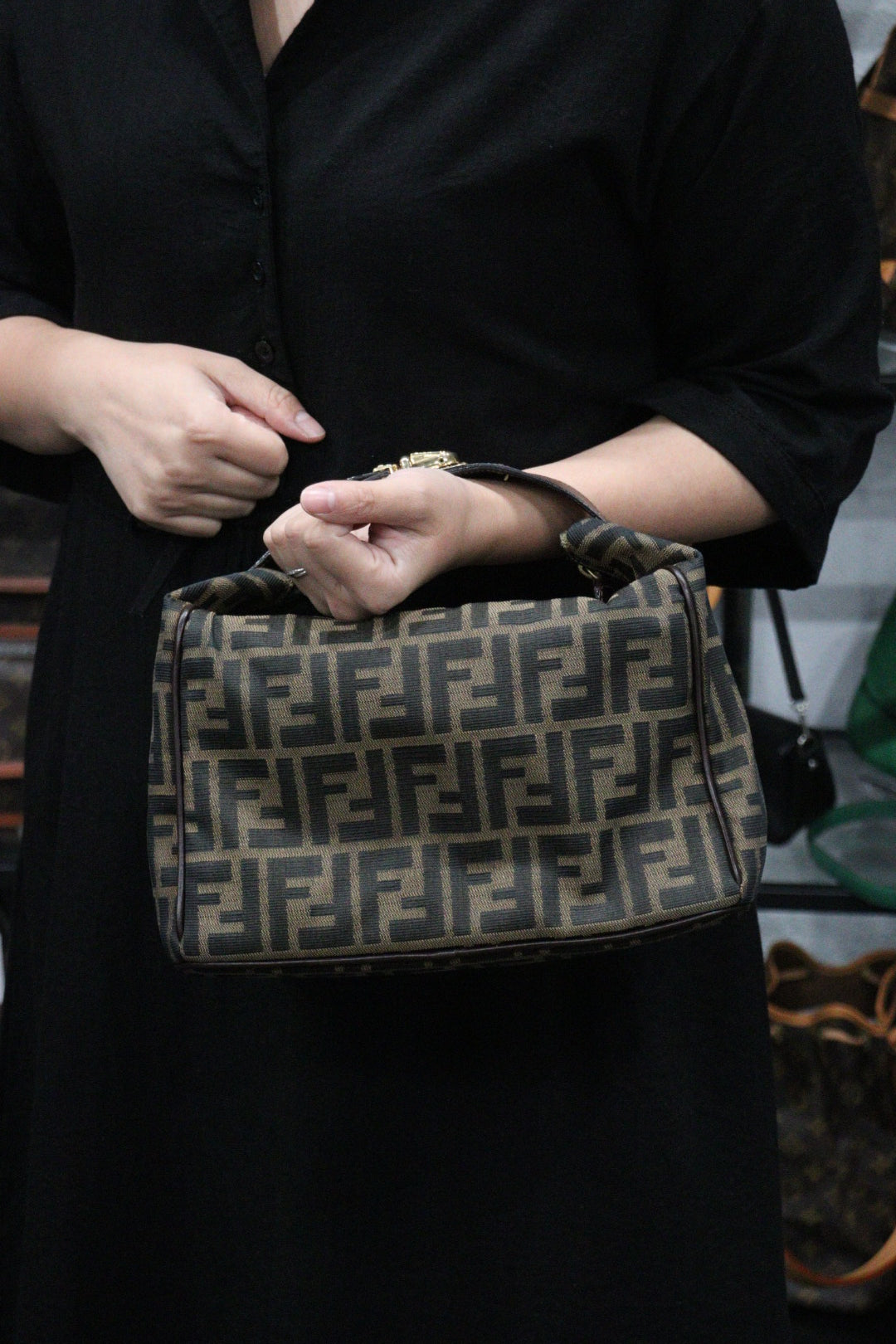 Rank AB ｜ FENDI Zucca Handbag ｜23111620