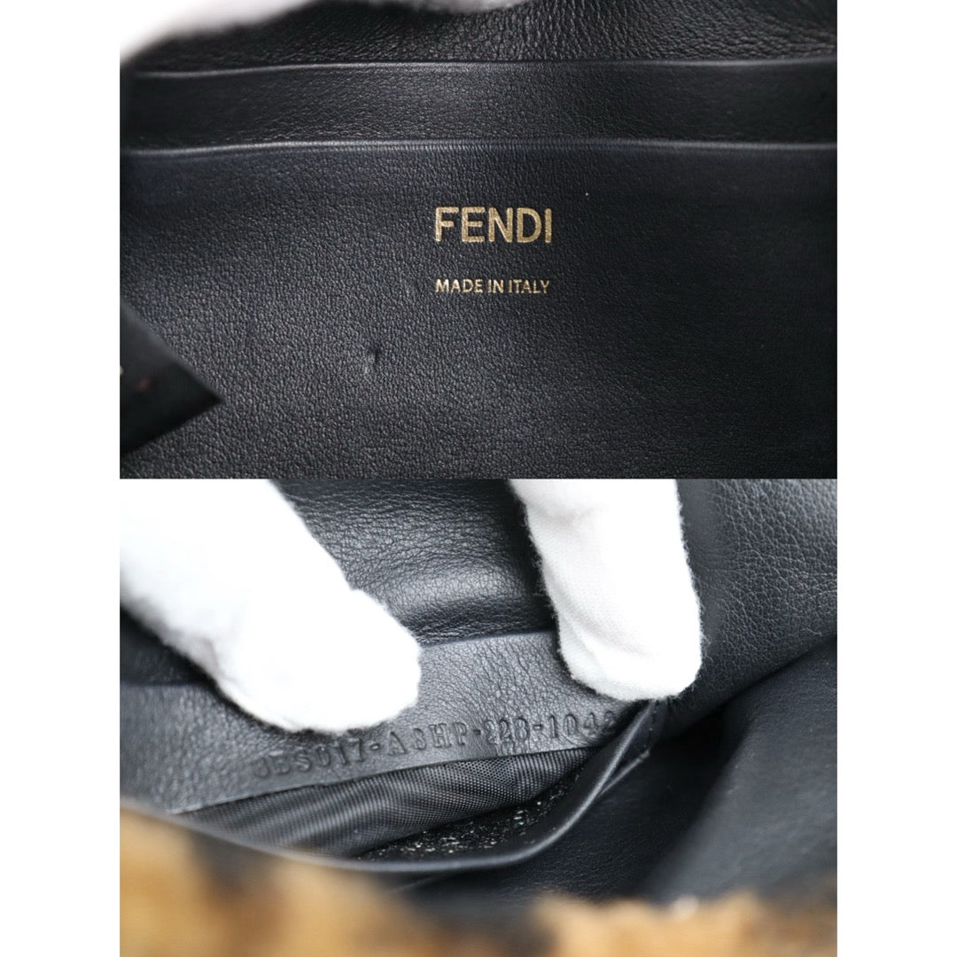 Very Good ( Rank A)｜ FENDI Zucca Mamma Baguette Sheep Skin Brown Shoulder Bag PM｜S25121513
