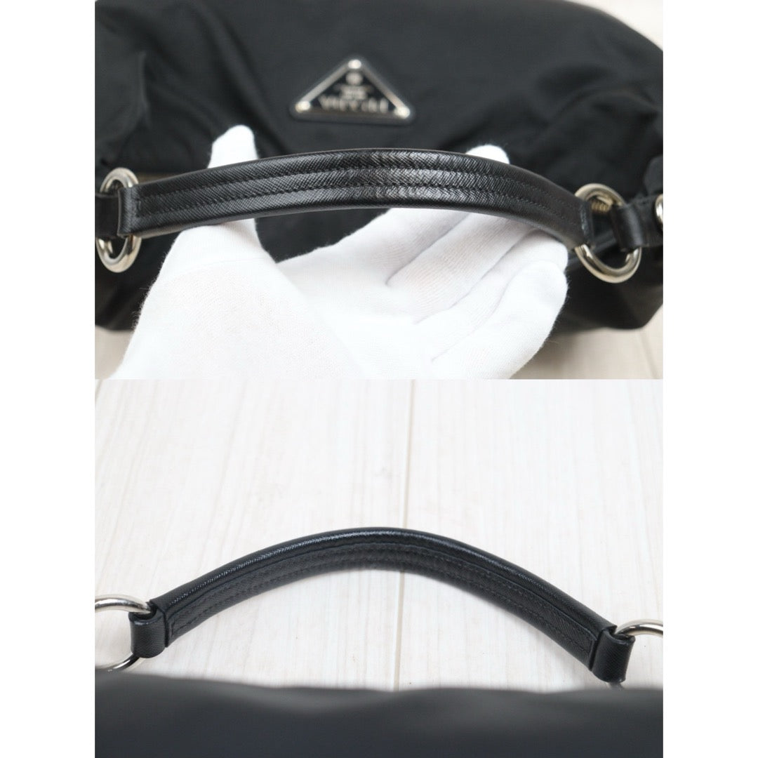 Include Entrupy Certificate of Authenticity｜Very Good ( Rank A)｜Prada  Nylon Black Large Hobo   ｜26070901