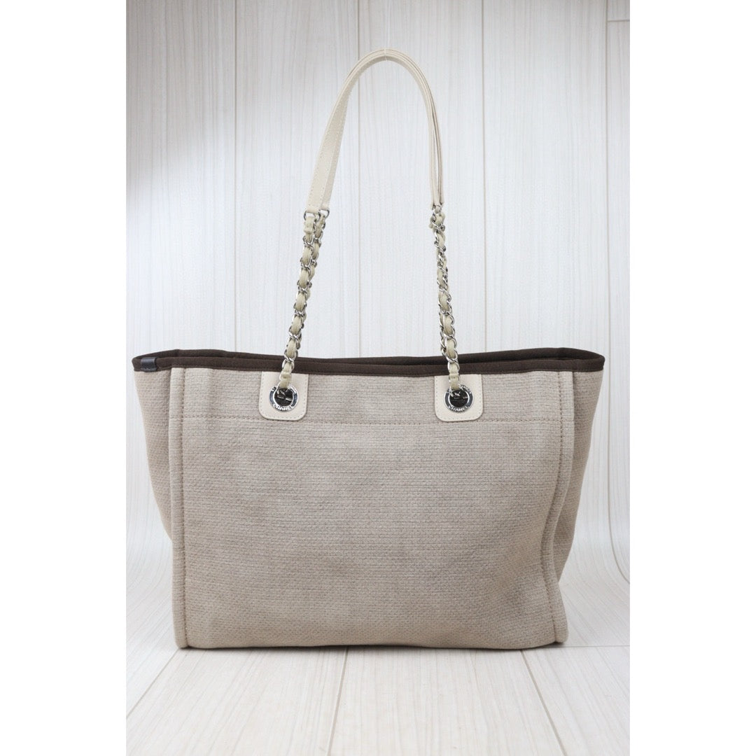 Good ( Rank AB) ｜ CHANEL Canvas Tote Bag Brown Beige  Made In 2012-2013 Year｜V24080606