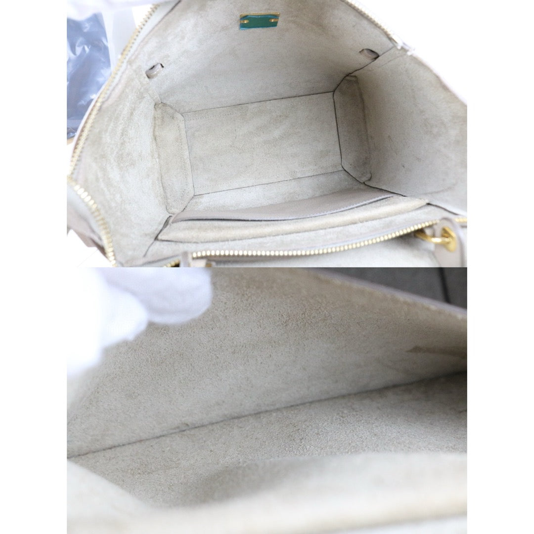 Very Good ( Rank A)｜CELINE Leather Calf Belt Micro Handbag Shoulder Bag Beige｜X25041301