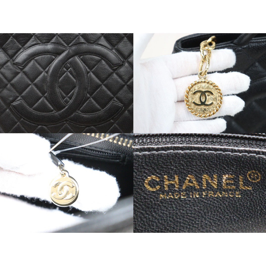 Rank A｜ CHANEL Caviar Skin Leather Calf Leather Tote Bag Made In 2002～2003Year｜V24062030