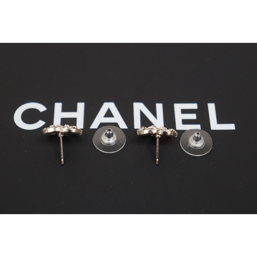 Include Authentic Detective Certificate of Authenticity｜Very Good ( Rank A) ｜CHANEL  COCO Mark Rhinestone Earrings ｜26070701