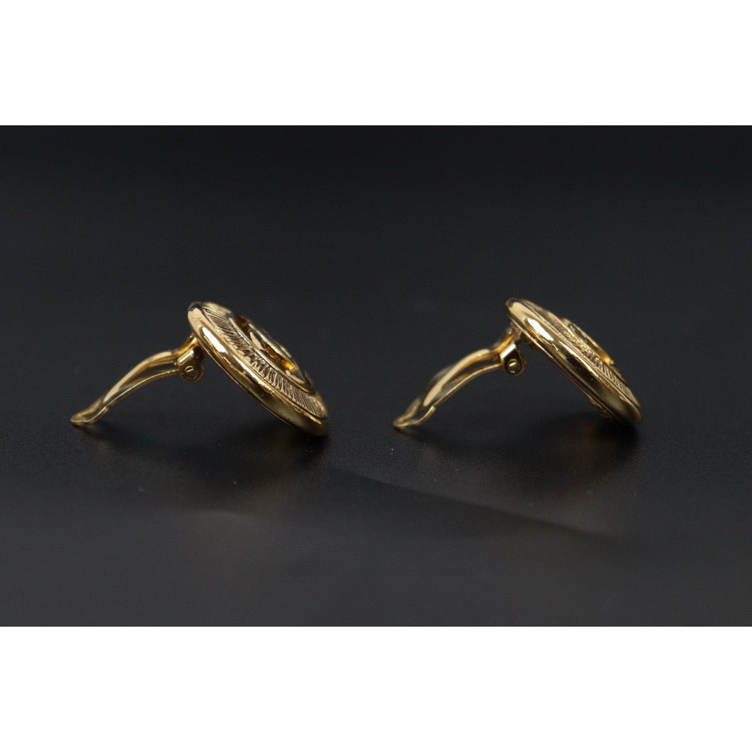 Very Good ( Rank A) ｜CHANEL Coco Mark Gold 24 Plated Earrings ｜S24112502
