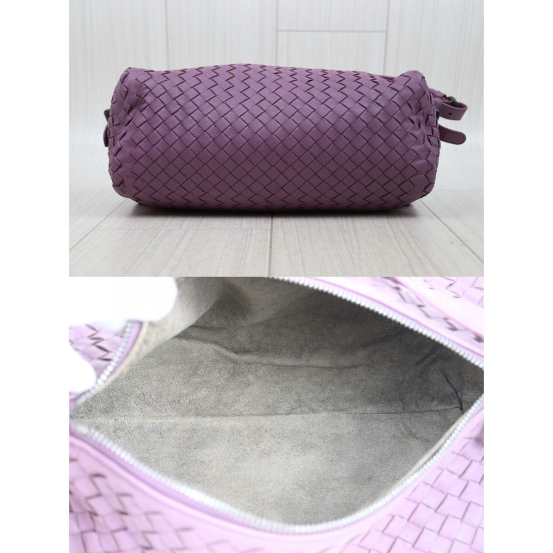 Very Good ( Rank A)｜ Bottega Veneta Lamb Skin  Braid Shoulder Bag Purple｜P25051604