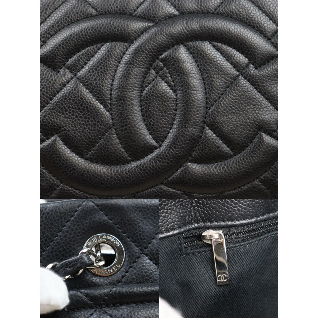 Very Good ( Rank A)｜ CHANEL Matrasse Chain Tote Bag Caviar Skin Black  Made In 2012-2013 Year｜S25071001