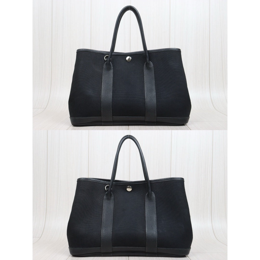 Good ( Rank AB)｜ HERMES Garden Party TPM  Black HandBag ◽︎I Stamp Made In 2005 Year｜Y25112502