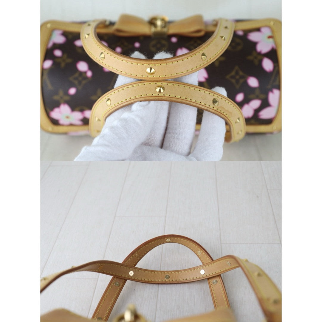 Include Entrupy Certificate of Authenticity｜Good ( Rank AB)｜Louis Vuitton Takashi Murakam Monogram Cherry Blossom Papillon Hand Bag｜Z26091506