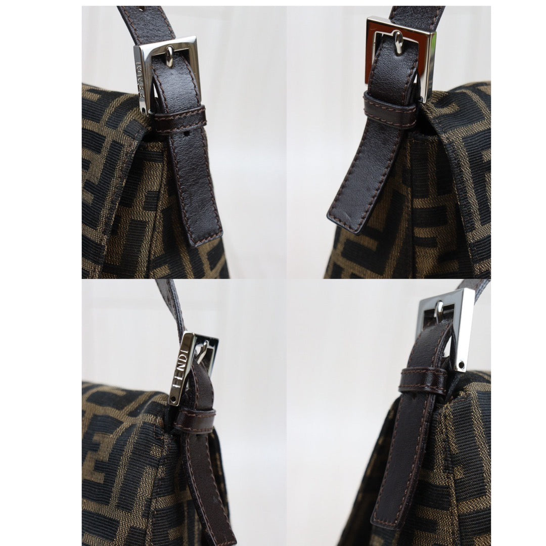 Rank A｜ FENDI Zucca Mamma Baguette Shoulder Bag ｜24030128