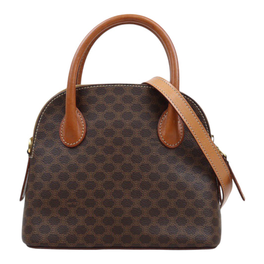 Rank AB ｜ CELINE Macadam Bowling Bag Handbag With Shoulder Strap ｜24040411