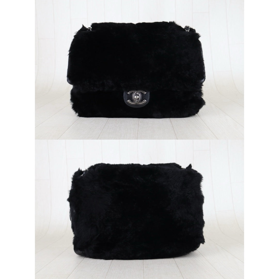 Include Entrupy Certificate of Authenticity｜Good ( Rank AB)｜ CHANEL Sheep Skin Matrasse Chain Single Flap Shoulder Bag Black Made in 2012-2013 Year｜S26052505