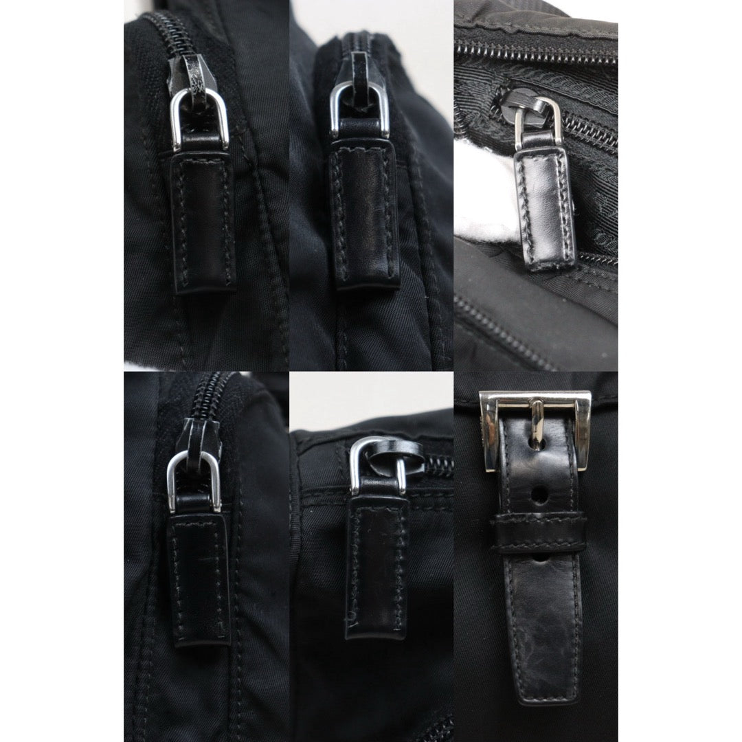 Good ( Rank AB) ｜Prada  Nylon Shoulder Bag  Black PM Silver Hardware｜26021604