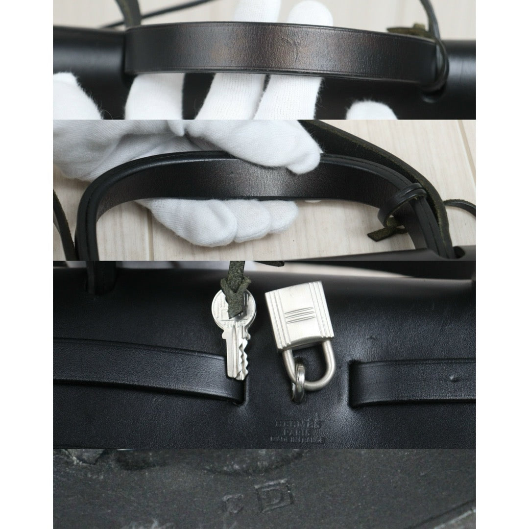 Include Entrupy Certificate of Authenticity｜Good ( Rank AB)｜ HERMES Herbag PM Hang Bag □D Stamp  ｜26082807