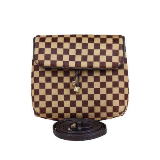 Rank A｜ LV Gazelle Damier Sauvage Halaco Shoulder Bag Brown ｜23103104
