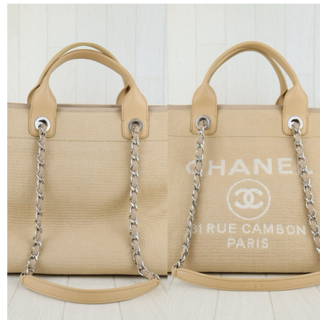 Good ( Rank AB)｜ CHANEL Canvas Tote Bag Khaki Large｜H24112104