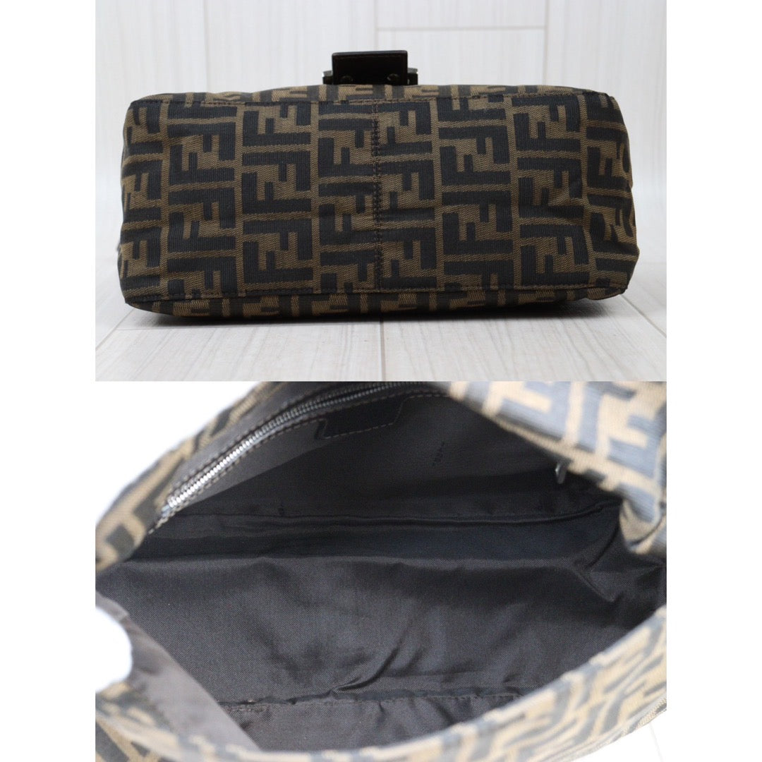 Rank A｜ FENDI Zucca Mamma Baguette Shoulder Bag ｜24051320