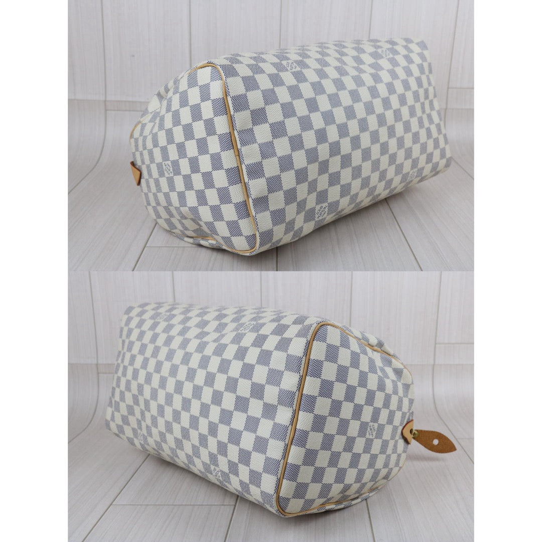 Include Entrupy Certificate of Authenticity｜Good ( Rank AB)｜ Louis Vuitton Azul Speedy 35 Hand Bag  ｜X26061802