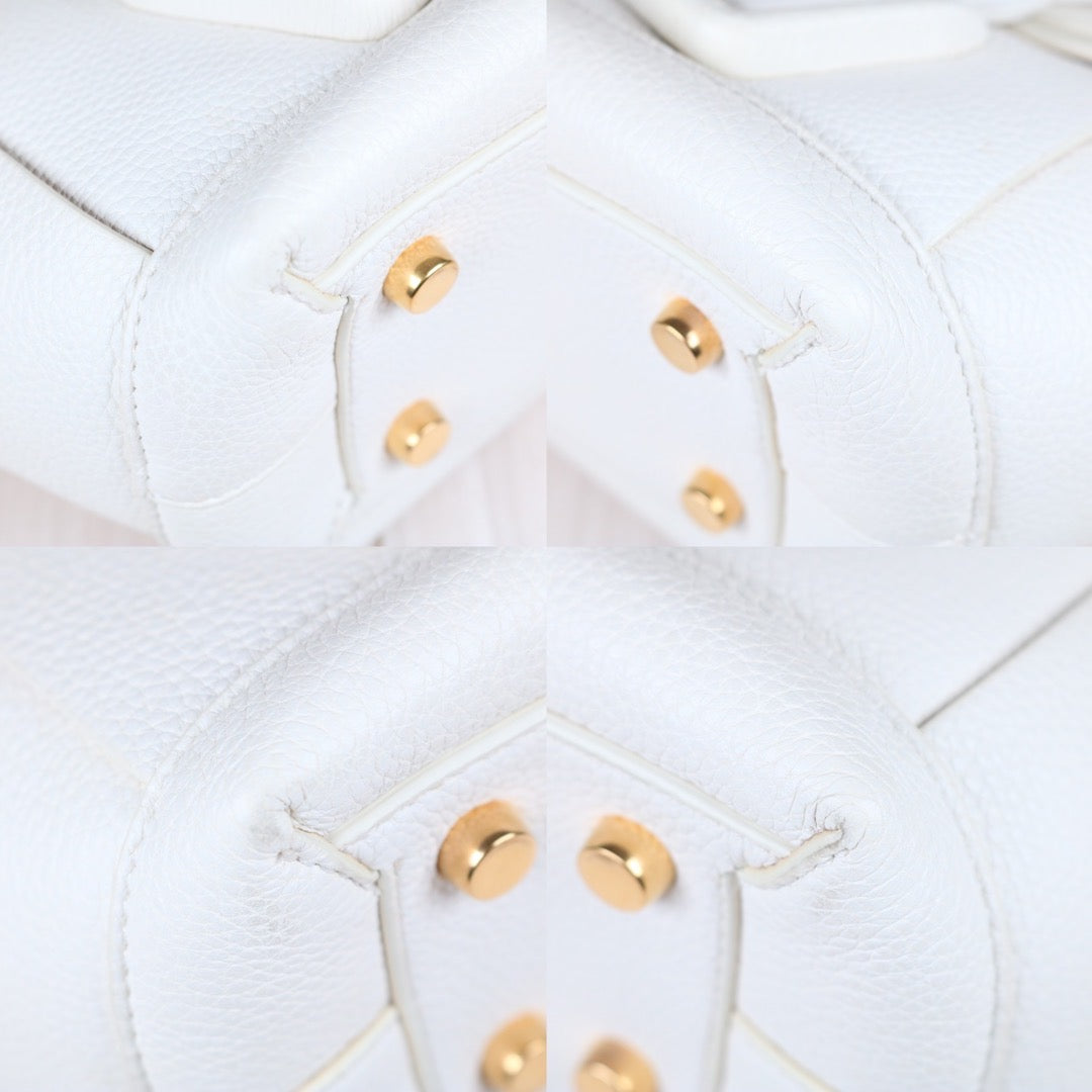 Very Good ( Rank A) ｜ Bottega Veneta PM Calf Skin Handbag With Shoulder Bag White｜S24060701