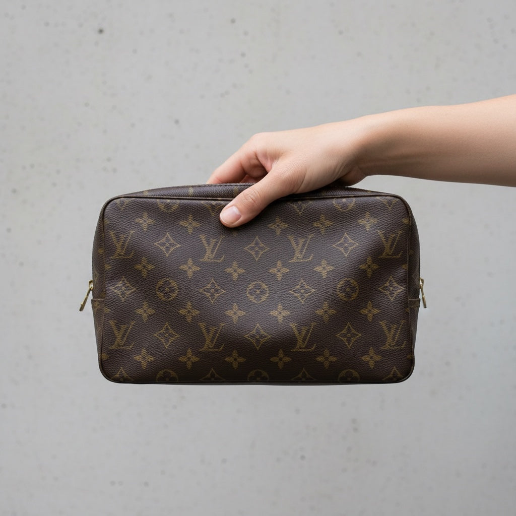 Include Entrupy Certificate of Authenticity｜Good ( Rank AB)｜ Louis Vuitton Truth Toilet 28 Monogram Makeup Pouch｜26060402