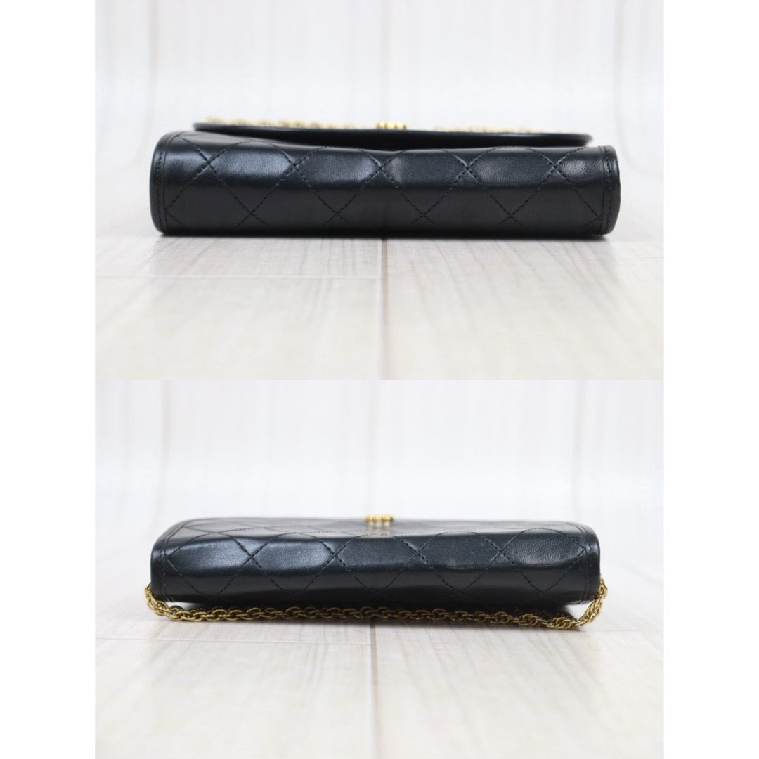 Good ( Rank AB)｜ CHANEL Mini Coco Mark  Lambskin Matrasse Chain Shoulder Bag Made In 1986 - 1988Year｜25082202