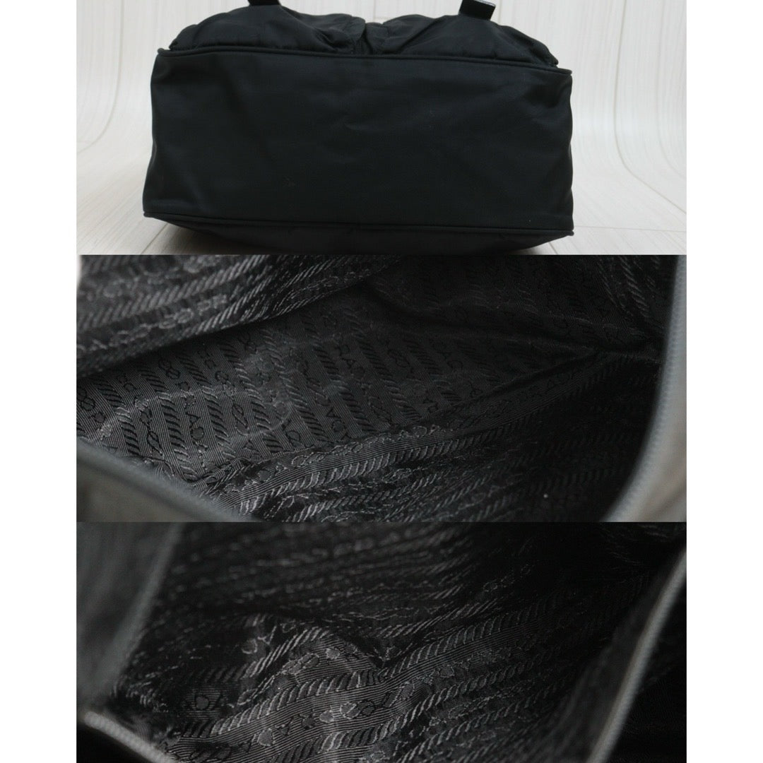 Include Entrupy Certificate of Authenticity｜Good ( Rank AB) ｜Prada  Nylon Black Shoulder Bag  Silver Hardware｜26082602