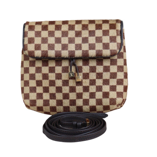 Rank A ｜ LV Gazelle Damier Sauvage Halaco Shoulder Bag Brown ｜23101303