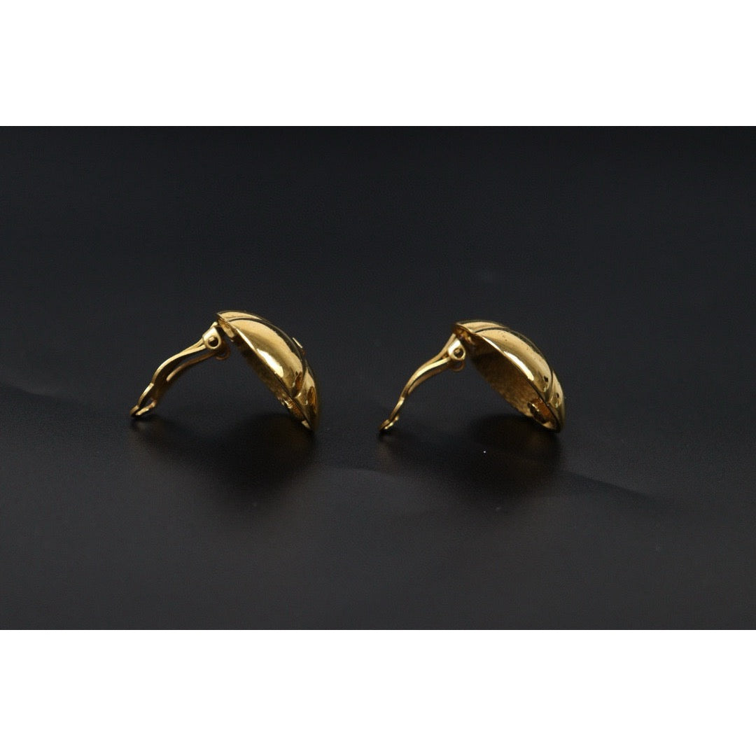 Very Good ( Rank A) ｜CHANEL Camellia Gold 24 Plated Earrings ｜S24112507