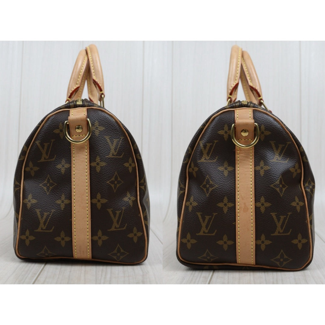 Include Entrupy Certificate of Authenticity｜Good ( Rank AB) ｜ Louis Vuitton Monogram Speedy 25 Hand Bag With Shoulder Strap IC Chips Model｜26032702