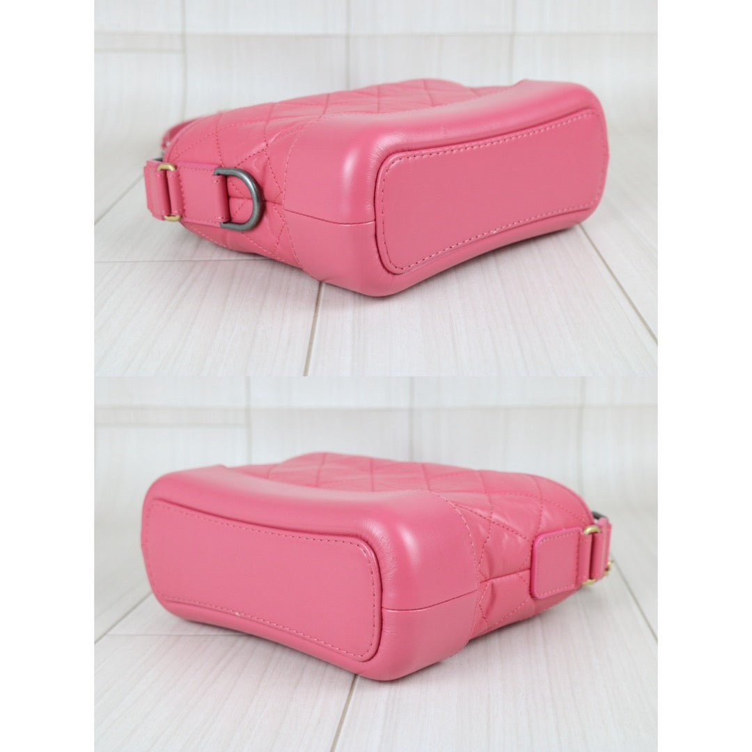 Include Entrupy Certificate of Authenticity｜Very Good ( Rank A) ｜ CHANEL Calf skin Gabrielle Small Shoulder Bag Pink Made In 2020Year｜S26033103