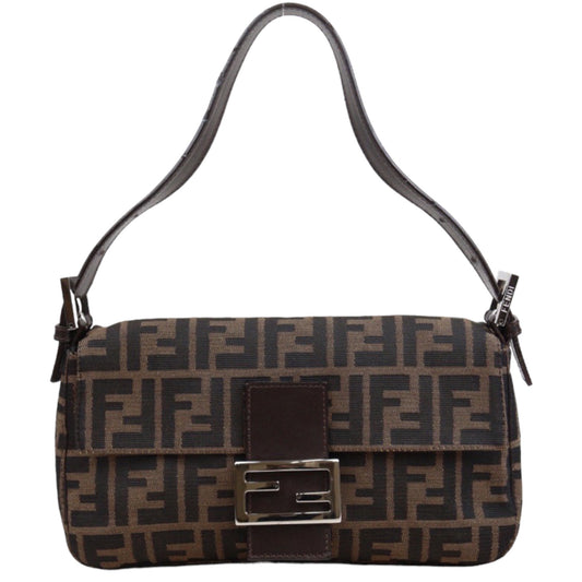 Rank A｜ FENDI Zucca Mamma Baguette Shoulder Bag ｜23111511